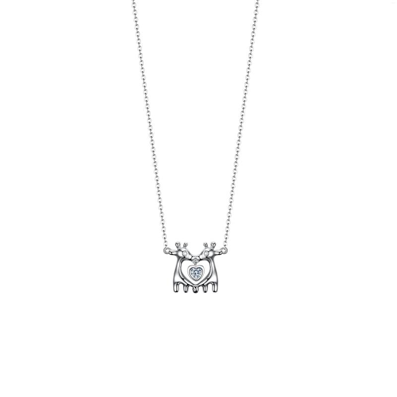 Pendant Necklaces Fashion Cute Double Deer Love 925 Silver I You Beautiful Women Jewelry Gift
Pendant Necklaces Fashion Cute Double Deer Love 925 Silver I You Beautiful Women Jewelry Gift