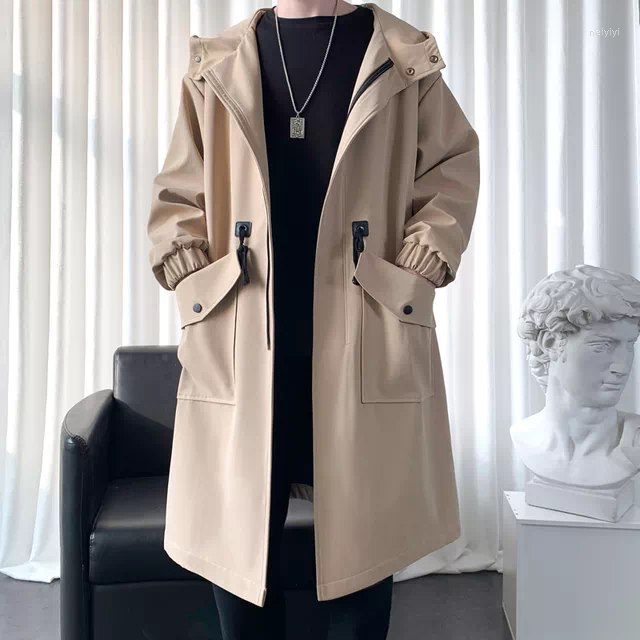 Men's Trench Coats Coat Mens Fashion Overcoat Men Casual Slim Fit Windbreaker Solid Long Male Autumn Homme Black/Khaki/Army Green
Men's Trench Coats Coat Mens Fashion Overcoat Men Casual Slim Fit Windbreaker Solid Long Male Autumn Homme Black/Khaki/Army Green