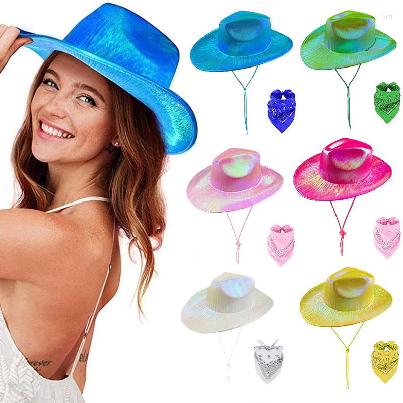 Berets 2Pcs/Set Creative Dazzle Color Women Men Cowboy Hat And Multifunctional Print Square Scarf Vintage Western Party Cosplay Props, White
Berets 2Pcs/Set Creative Dazzle Color Women Men Cowboy Hat And Multifunctional Print Square Scarf Vintage Western Party Cosplay Props, White