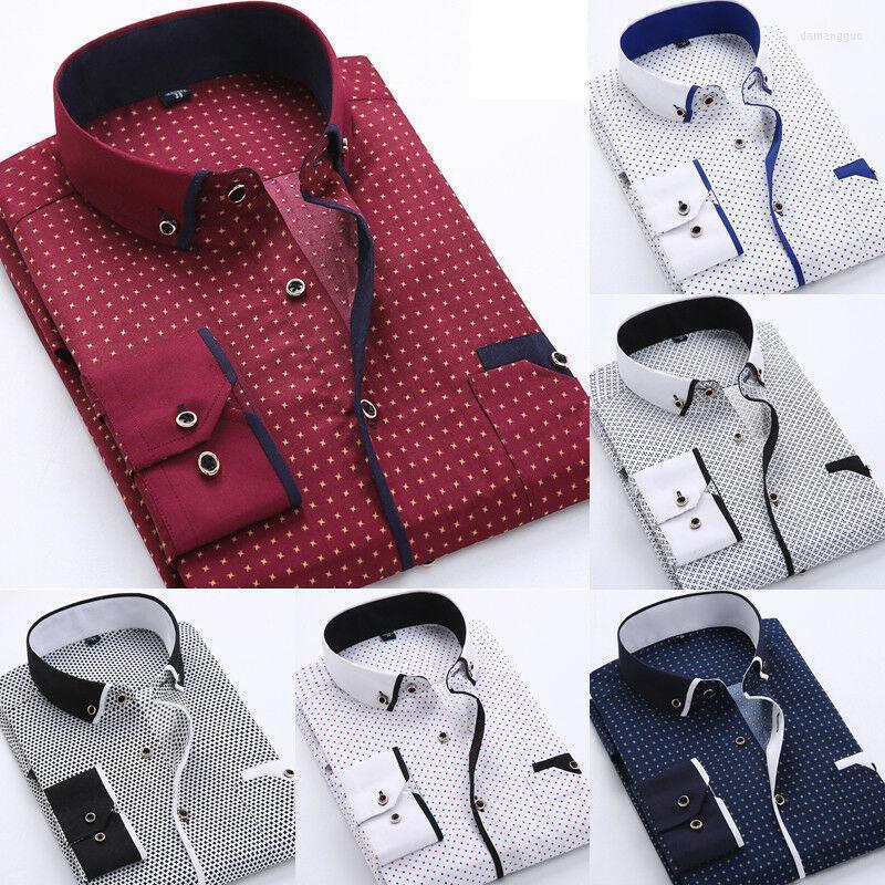Men's Casual Shirts Men's 2022 Men Long Sleeved Printed Slim Fit Male Social Business Dress Shirt Brand Clothing Camisas Para Hombre, Beige
Men's Casual Shirts Men's 2022 Men Long Sleeved Printed Slim Fit Male Social Business Dress Shirt Brand Clothing Camisas Para Hombre, Beige