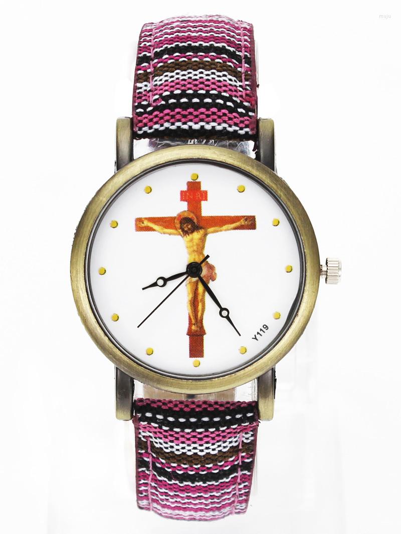 Wristwatches God Jesus Christ Crucifixion Cross Watches Easter Day Christian Religious Canvas Cloth Band Unisex Sport Casual Relojes Watch, 25
Wristwatches God Jesus Christ Crucifixion Cross Watches Easter Day Christian Religious Canvas Cloth Band Unisex Sport Casual Relojes Watch, 25