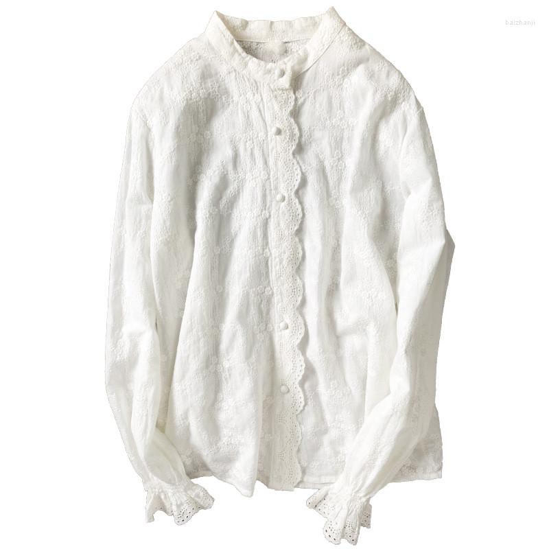 Women's Blouses FairyNatural Women Handmade Little Sunflowers Embroidery Shirts Stand Collar Ladies Long Sleeve Tops Blouse Mori Girl, White
Women's Blouses FairyNatural Women Handmade Little Sunflowers Embroidery Shirts Stand Collar Ladies Long Sleeve Tops Blouse Mori Girl, White