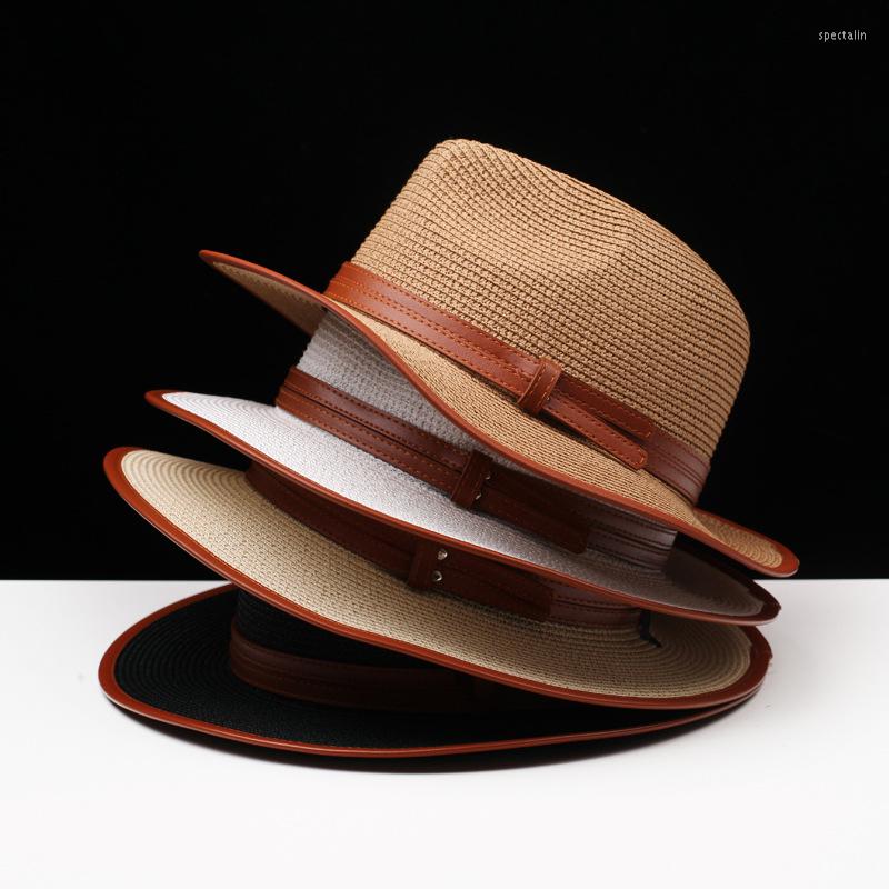 Berets Straw Fedoras Top Hat Unisex Leather Band Fedora Cap Sunhat Event Fashion Beach Dropstraw
Berets Straw Fedoras Top Hat Unisex Leather Band Fedora Cap Sunhat Event Fashion Beach Dropstraw