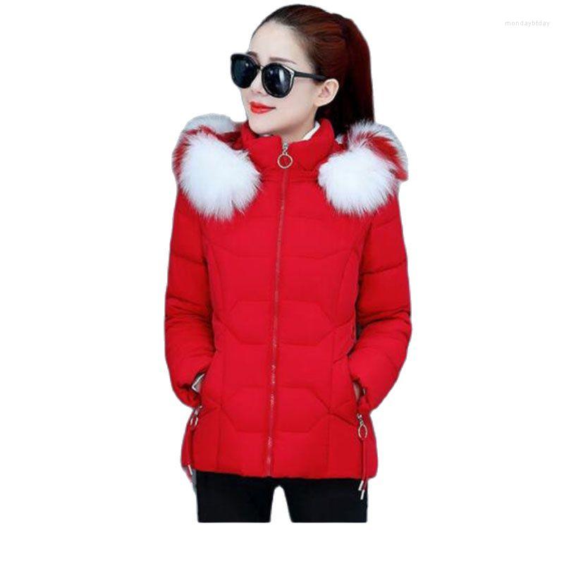 Women's Trench Coats 2022 Down Cotton Winter Ladies Jacket Short Clothes Miss Big Fur Collar Zipper Pocket Slim All-match Fashion, Black
Women's Trench Coats 2022 Down Cotton Winter Ladies Jacket Short Clothes Miss Big Fur Collar Zipper Pocket Slim All-match Fashion, Black