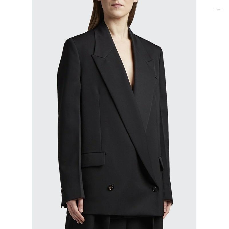 Women's Suits Silhouette Suit Female Office Lady Double Breasted Solid Color Collar Coat Womens Tops And Blouses Black Jacket Blazer
Women's Suits Silhouette Suit Female Office Lady Double Breasted Solid Color Collar Coat Womens Tops And Blouses Black Jacket Blazer
