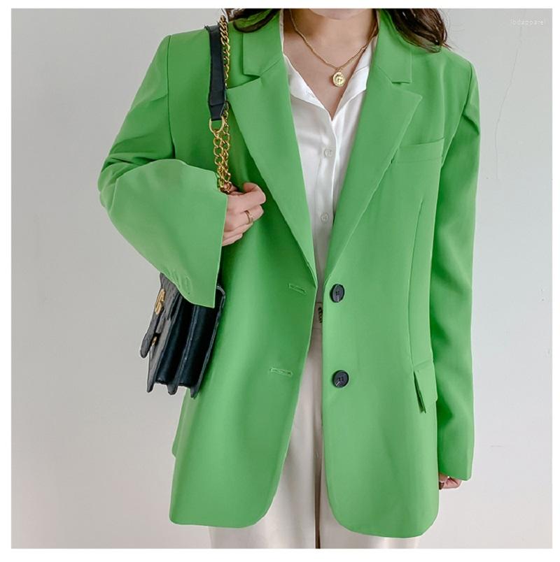 Women's Suits QingWen Autumn 2022 Spring Notched Single-breasted Green Full Loose Suit Fashion Big Pocket Coat High Quality Office Lady
Women's Suits QingWen Autumn 2022 Spring Notched Single-breasted Green Full Loose Suit Fashion Big Pocket Coat High Quality Office Lady