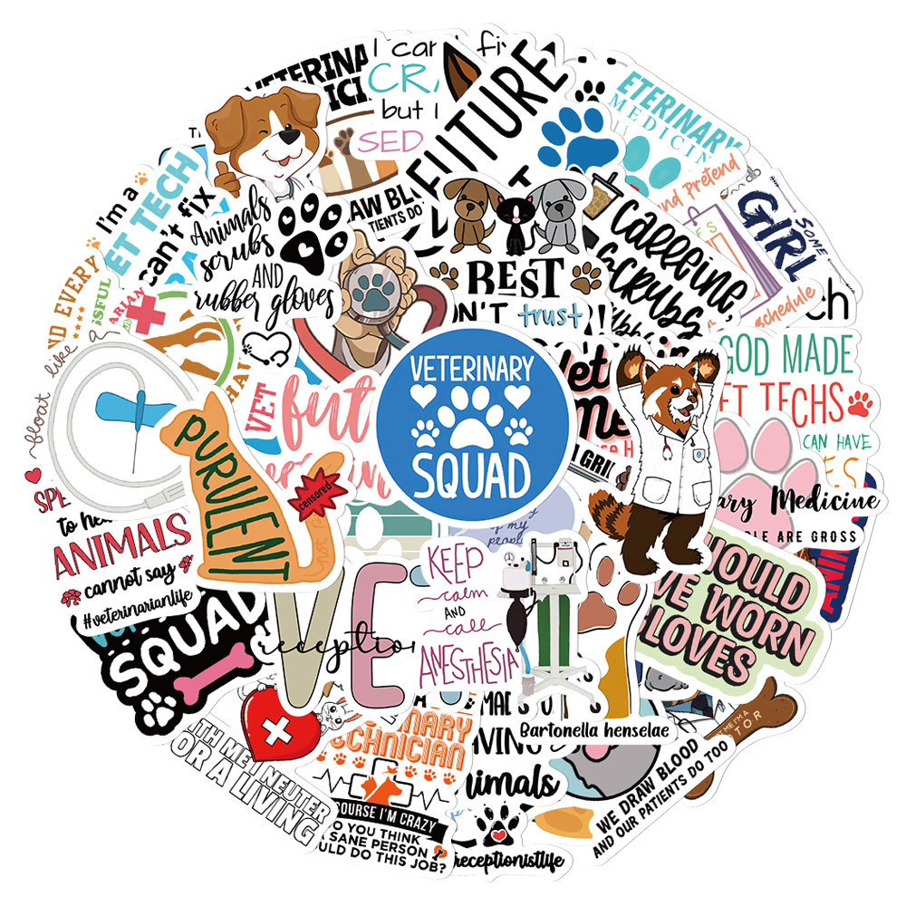 50PCS Graffiti Skateboard Stickers Pets Doctor Veterinarian For Car Laptop Ipad Bicycle Motorcycle Helmet PS4 Phone Kids Toys DIY Decals Pvc Guitar Sticker, Multi colors
50PCS Graffiti Skateboard Stickers Pets Doctor Veterinarian For Car Laptop Ipad Bicycle Motorcycle Helmet PS4 Phone Kids Toys DIY Decals Pvc Guitar Sticker, Multi colors