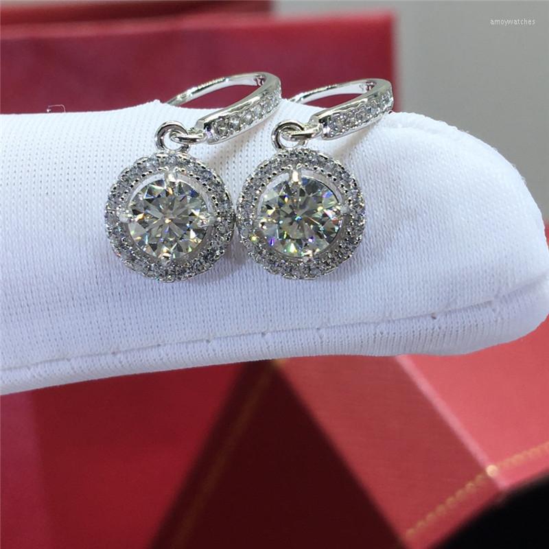 Dangle Earrings Silver Total 1 Carat Excellent Cut Diamond Test Passed High Quality D Color Moissanite Drop 925 Wedding Jewelry
Dangle Earrings Silver Total 1 Carat Excellent Cut Diamond Test Passed High Quality D Color Moissanite Drop 925 Wedding Jewelry