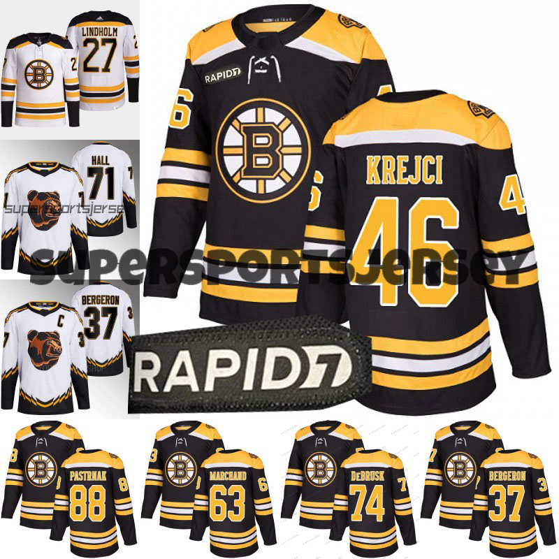 Bruins Rapid7 Hockey Jerseys Boston Charlie Coyle Patrice Bergeron David Pastrnak Charles Mcavoy Brad Marchand Taylor Hall Lindholm David Krejci Greer Zacha Swen, 18 pavel zacha 
Bruins Rapid7 Hockey Jerseys Boston Charlie Coyle Patrice Bergeron David Pastrnak Charles Mcavoy Brad Marchand Taylor Hall Lindholm David Krejci Greer Zacha Swen, 18 pavel zacha
