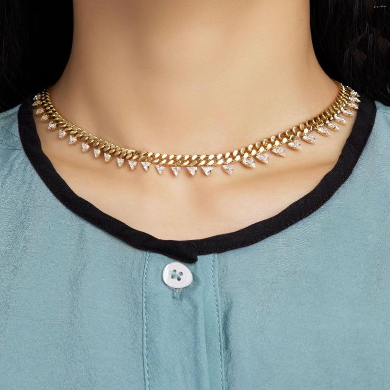 Choker Two Layers Punk Thick Gold Chain Triangle Rhinestones Pendant Necklace For Women Color Necklaces
Choker Two Layers Punk Thick Gold Chain Triangle Rhinestones Pendant Necklace For Women Color Necklaces