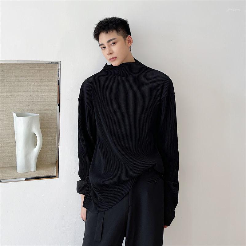 Men's T Shirts Autumn 2023 Men's Wear Niche Design Pleated Long Sleeve Turtleneck T-shirts Loose Fashionable Black White Tops 2Y2202
Men's T Shirts Autumn 2023 Men's Wear Niche Design Pleated Long Sleeve Turtleneck T-shirts Loose Fashionable Black White Tops 2Y2202