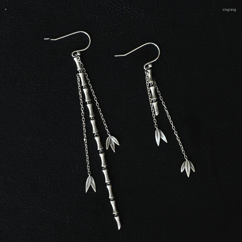 Chains Retro Distressed Bamboo Leaf Long Asymmetric Handmade Studs Eardrops Hook Chinese Ancient Style
Chains Retro Distressed Bamboo Leaf Long Asymmetric Handmade Studs Eardrops Hook Chinese Ancient Style