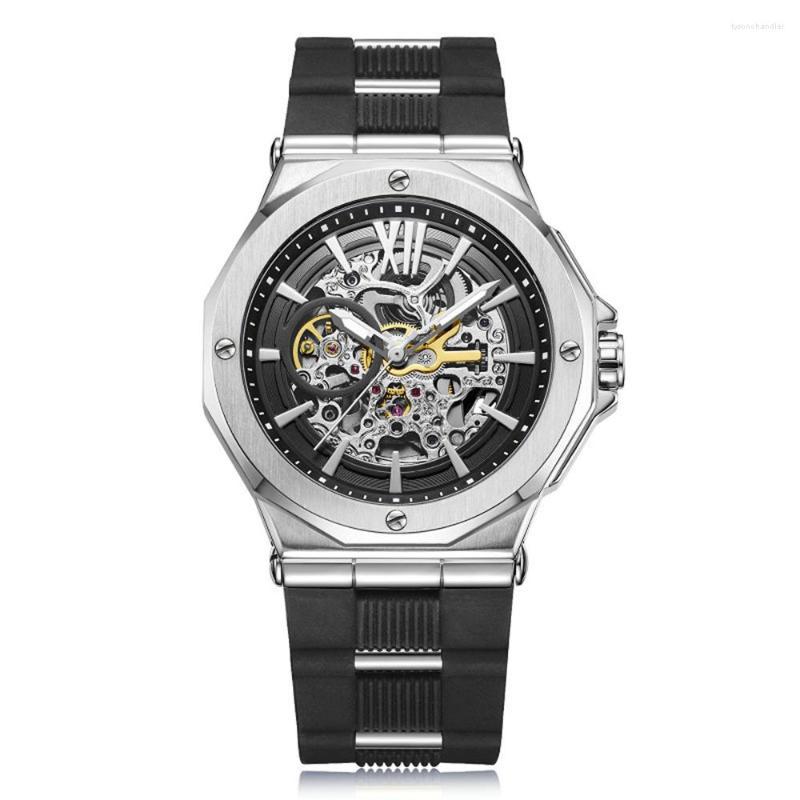 Wristwatches Luxury Skeleton Watch Automatic Men Mechanical Top Brand Sports Stainless Steel 5Bar Water Resistant Clocks No Logo, Silver
Wristwatches Luxury Skeleton Watch Automatic Men Mechanical Top Brand Sports Stainless Steel 5Bar Water Resistant Clocks No Logo, Silver