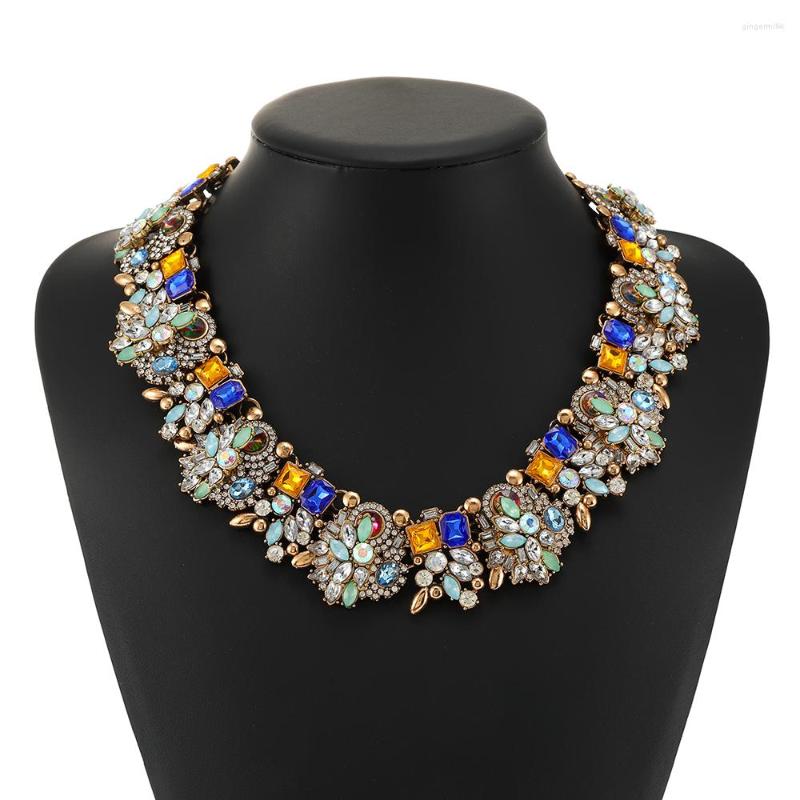 Choker Fashion Vintage Matching Necklaces For Women Trend Luxury Qualit Metal Chain Rhinestone Necklace Wedding Party Jewelry
Choker Fashion Vintage Matching Necklaces For Women Trend Luxury Qualit Metal Chain Rhinestone Necklace Wedding Party Jewelry