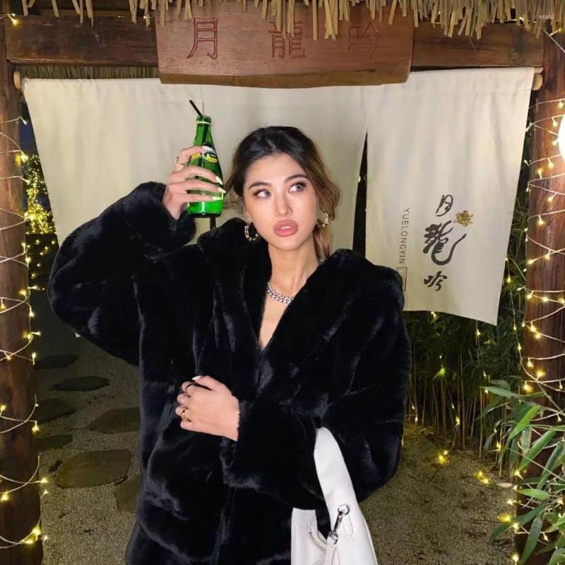 Women' Fur Women 2022 Autumn Winter Solid Imitation Jackets Female Thick Warm Hooded Coats Ladies Faux H Outwear P635, Black
Women' Fur Women 2022 Autumn Winter Solid Imitation Jackets Female Thick Warm Hooded Coats Ladies Faux H Outwear P635, Black