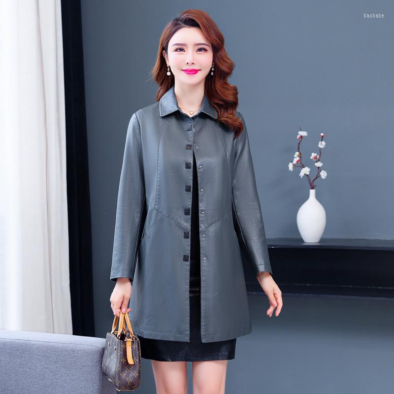 Women's Leather Women Spring Single Breasted Faux Jacket 5XL Ladies Washed PU Trench Black Coats Female Outerwear Plus Size
Women's Leather Women Spring Single Breasted Faux Jacket 5XL Ladies Washed PU Trench Black Coats Female Outerwear Plus Size