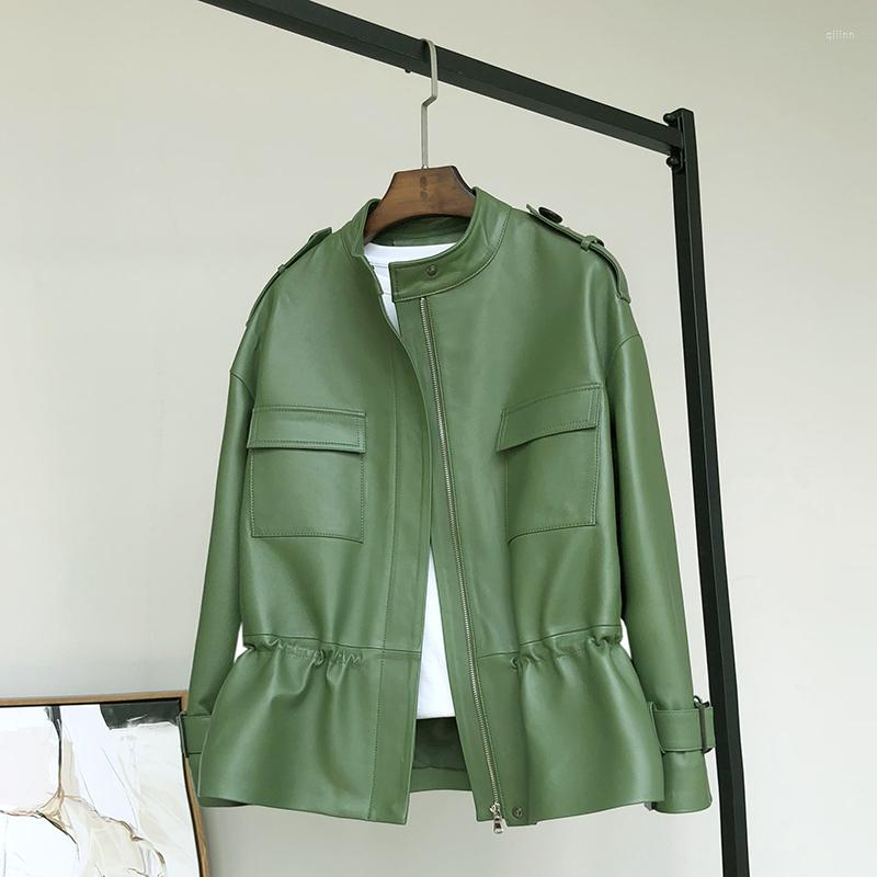 Women's Leather Fashion High Quality Genuine Sheepskin Jackets Women Spring Autumn 2022 Coat Female Tops Ropa Mujer Zjt2493, Black
Women's Leather Fashion High Quality Genuine Sheepskin Jackets Women Spring Autumn 2022 Coat Female Tops Ropa Mujer Zjt2493, Black