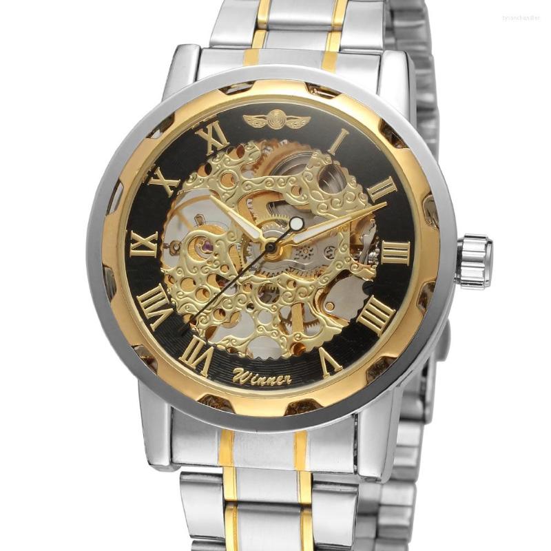 Wristwatches Men's Fashion Mechanical Wrist Watches Golden Clouds Carved Skeleton Transparent Elegant Design Stainless Steel, Gold silver
Wristwatches Men's Fashion Mechanical Wrist Watches Golden Clouds Carved Skeleton Transparent Elegant Design Stainless Steel, Gold silver