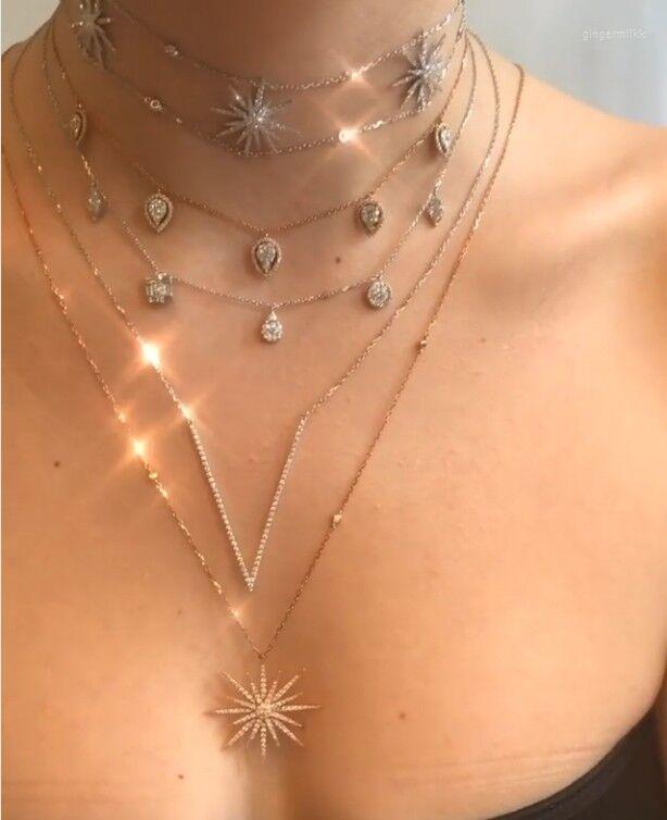 Choker Cz Paved 3pcS North Star Double Chain Necklace For Women FaShion GorGeouS Modern Jewelry Gold Silver Color Layer ChokerS
Choker Cz Paved 3pcS North Star Double Chain Necklace For Women FaShion GorGeouS Modern Jewelry Gold Silver Color Layer ChokerS