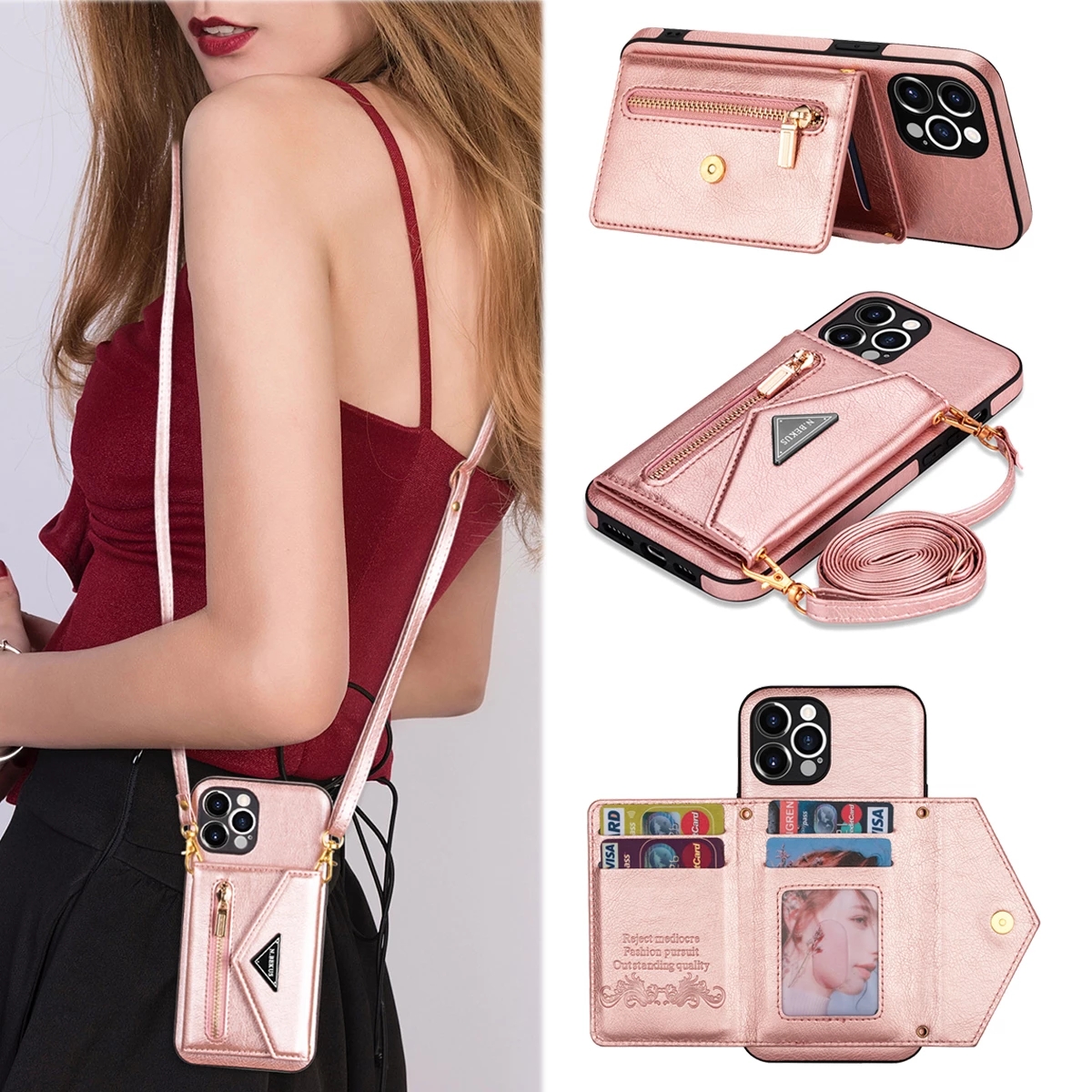 Zipper Wallet cases for IPhone 14 13 12 Mini 11 X XR XS Pro Max 7 8 Plus Case with Card Holder Lanyard Strap Crossbody Leather Cover
Zipper Wallet cases for IPhone 14 13 12 Mini 11 X XR XS Pro Max 7 8 Plus Case with Card Holder Lanyard Strap Crossbody Leather Cover