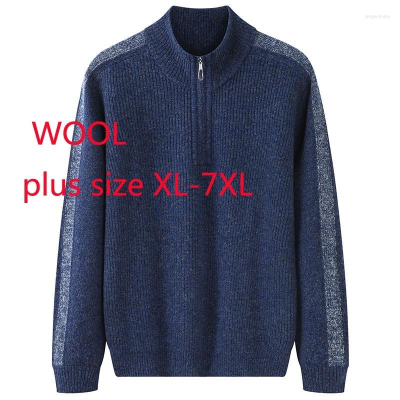 Men's Sweaters Arrival Wool Fashion Autumn Winter Men Half High Collar Computer Knitted Thick Pullovers Zipper Plus Size -5XL6XL 7XL
Men's Sweaters Arrival Wool Fashion Autumn Winter Men Half High Collar Computer Knitted Thick Pullovers Zipper Plus Size -5XL6XL 7XL