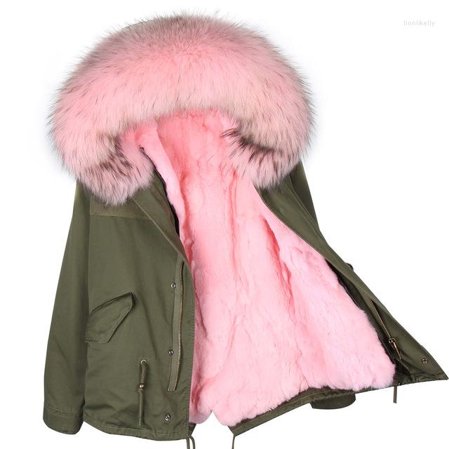 Women' Trench Coats Aoottii 2022 Khaki Green Winter Jacket Women Parka Real Fur Coat Big Natural Raccoon Collar Hooded Parkas Warm, Rabbit fur liner3
Women' Trench Coats Aoottii 2022 Khaki Green Winter Jacket Women Parka Real Fur Coat Big Natural Raccoon Collar Hooded Parkas Warm, Rabbit fur liner3
