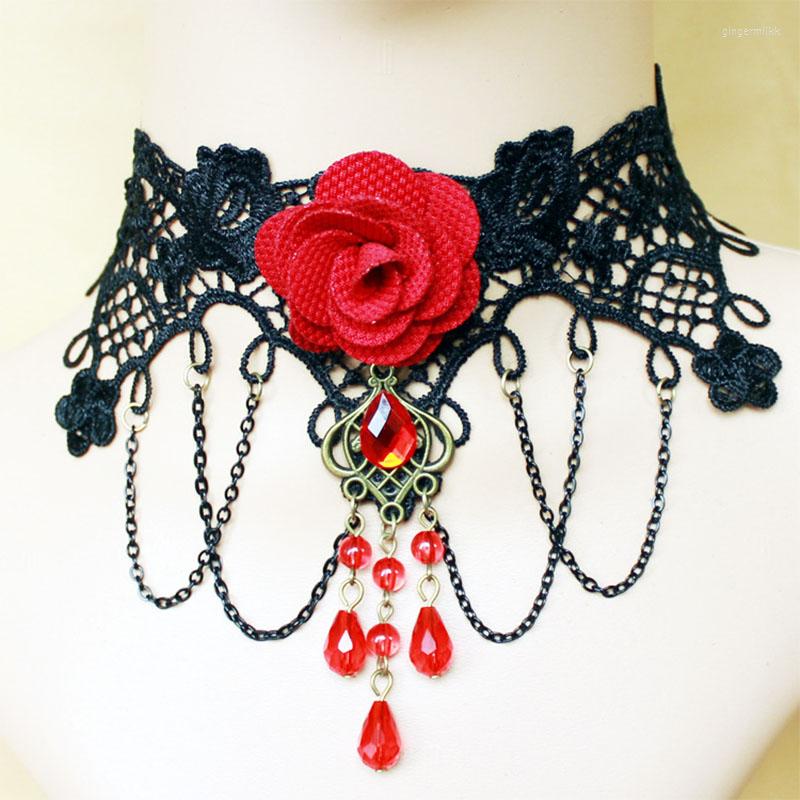 Choker Red Rose Flower Pendant Necklaces For Bridesmaids Jewelry Tassel Chains Hollow Lace Sexy Chokers Crystal Charm Statement
Choker Red Rose Flower Pendant Necklaces For Bridesmaids Jewelry Tassel Chains Hollow Lace Sexy Chokers Crystal Charm Statement