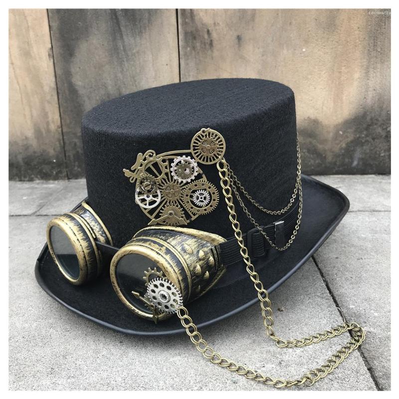 Berets Fashion Men Women Retro Handmade Steampunk Top Hat With Gear Glasses Stage Magic Cosplay Size 57CM, Black
Berets Fashion Men Women Retro Handmade Steampunk Top Hat With Gear Glasses Stage Magic Cosplay Size 57CM, Black