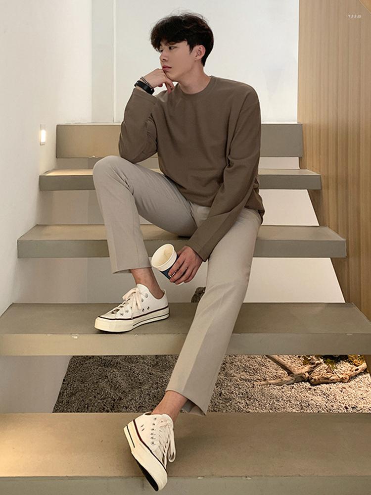 Men's T Shirts Men's T-shirt Korean Loose Trend Versatile Solid Color Round Neck 2023 Long Sleeve Simple Male Tops 2A5865, Khaki
Men's T Shirts Men's T-shirt Korean Loose Trend Versatile Solid Color Round Neck 2023 Long Sleeve Simple Male Tops 2A5865, Khaki