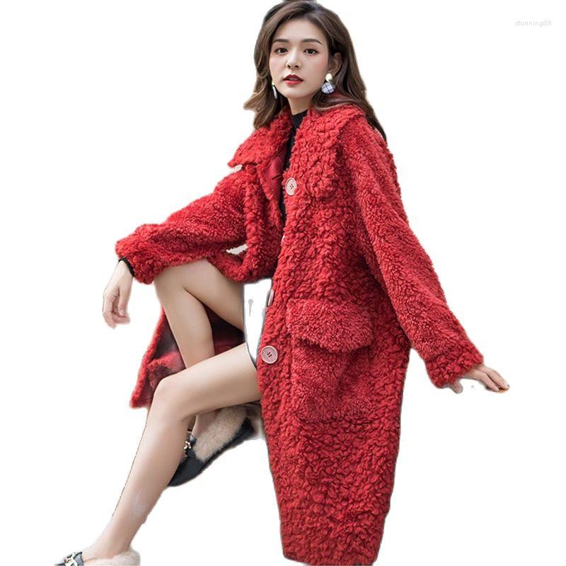 Women' Fur 2022 Winter Women Loose Thickened Plush Fleece Jacket Mid-length Imitation Lamb Coat Female High-end Padded Windbreaker, Bright feather blue
Women' Fur 2022 Winter Women Loose Thickened Plush Fleece Jacket Mid-length Imitation Lamb Coat Female High-end Padded Windbreaker, Bright feather blue
