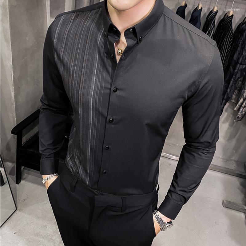 Men's Dress Shirts 2022 Fashion Design Lrregular Stripe Shirt Men Long Sleeve Slim Fit Casual Streetwear Men's Business Social Tuxedo, Black
Men's Dress Shirts 2022 Fashion Design Lrregular Stripe Shirt Men Long Sleeve Slim Fit Casual Streetwear Men's Business Social Tuxedo, Black