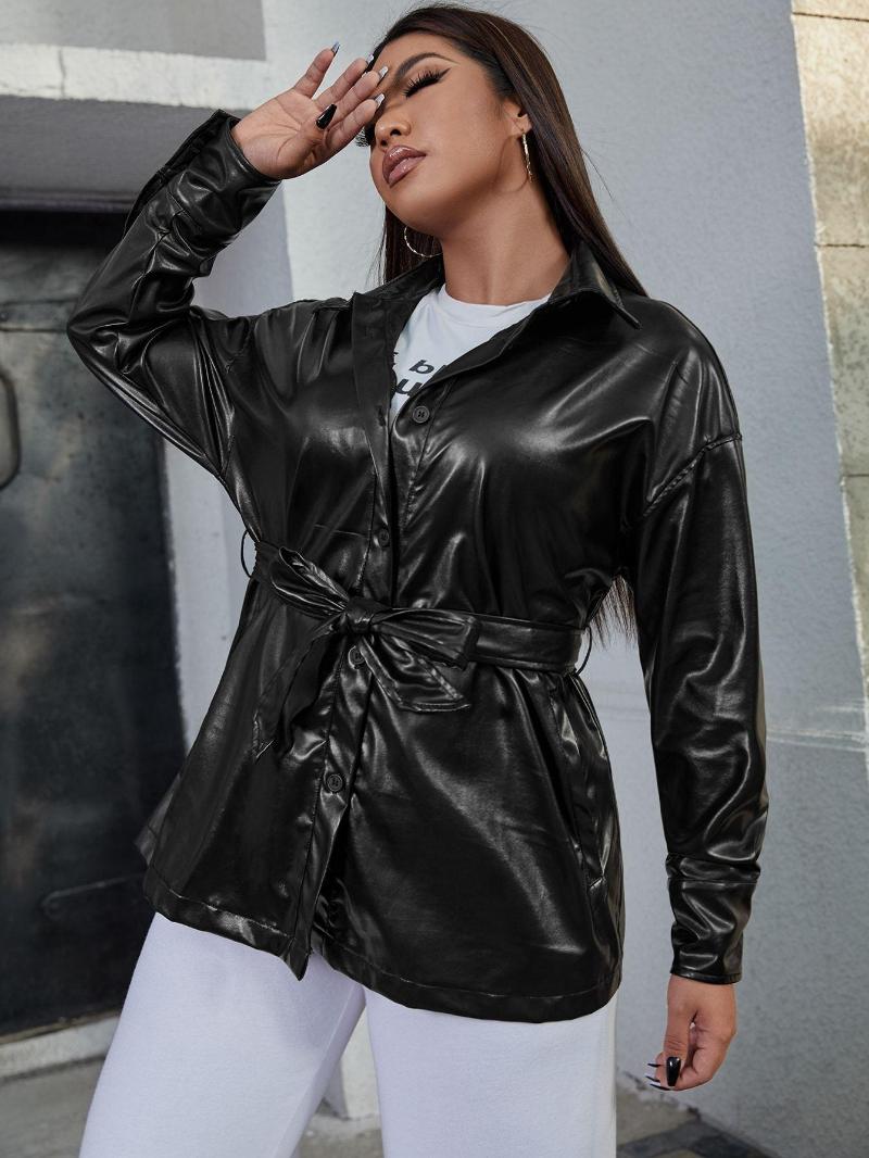Women's Leather Large Size Jacket Mid-Length Autumn And Winter High Street Fashion Commuter, Black
Women's Leather Large Size Jacket Mid-Length Autumn And Winter High Street Fashion Commuter, Black