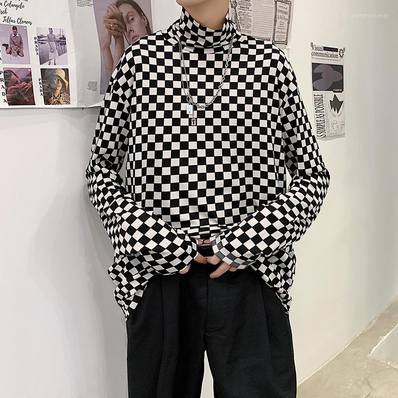 Men's T Shirts Autumn Turtleneck T-Shirt Men Slim Fashion Casual Plaid Shirt Korean Black Green Long Sleeve Mens Top -2XL
Men's T Shirts Autumn Turtleneck T-Shirt Men Slim Fashion Casual Plaid Shirt Korean Black Green Long Sleeve Mens Top -2XL