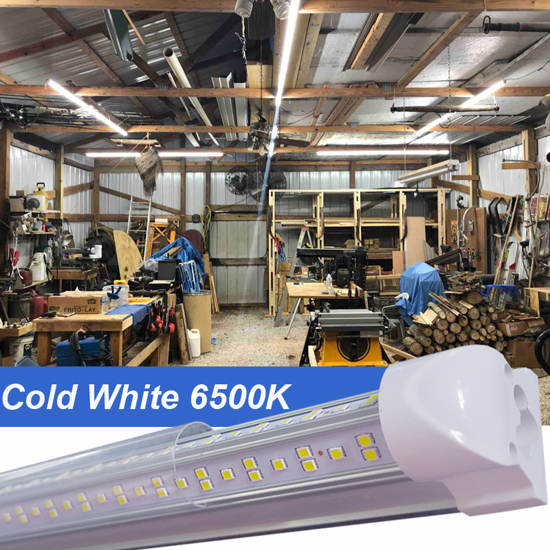 T8 8ft LED Lights V Shape Integrated t8 LED Tubes 4 5 6 8 ft Cooler Door Freezer LED Lighting double row shop fixture Crestech168