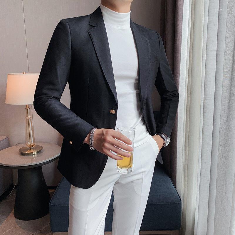Men's Suits Mens High Slim Quality Fit Blazer Business Casual Suit Jacket Spring Luxury Social Club Outfits Clothers Terno Masculino, Black
Men's Suits Mens High Slim Quality Fit Blazer Business Casual Suit Jacket Spring Luxury Social Club Outfits Clothers Terno Masculino, Black