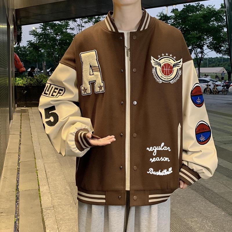 Men's Jackets Fashion Casual Couple Varsity Jacket Men Embroidered Baseball Bomber Clothing For Mens Hip Hop, Brown
Men's Jackets Fashion Casual Couple Varsity Jacket Men Embroidered Baseball Bomber Clothing For Mens Hip Hop, Brown