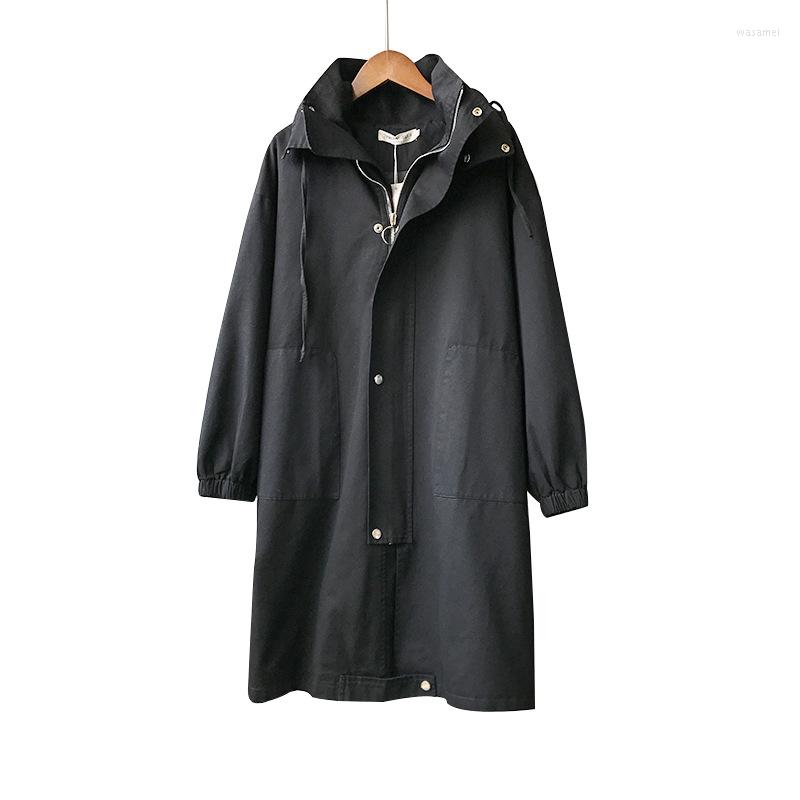 Women' Trench Coats Spring Women 2022 Hooded Collar Zippers Ladies Coat Solid Loose Long Ternch Casual, Black
Women' Trench Coats Spring Women 2022 Hooded Collar Zippers Ladies Coat Solid Loose Long Ternch Casual, Black