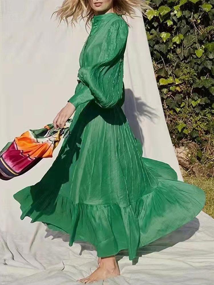 Casual Dresses Fashion Runway 2022 Spring Long Dress Women White Blue Green Single Breasted Lantern Sleeve Elegant Holiday
Casual Dresses Fashion Runway 2022 Spring Long Dress Women White Blue Green Single Breasted Lantern Sleeve Elegant Holiday