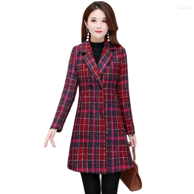 Women's Wool Autumn Winter Jacket Women 2022 Lattice Coat Middle-aged Female Woolen Outerwear Mid-length Loose Ladies Coa, Green
Women's Wool Autumn Winter Jacket Women 2022 Lattice Coat Middle-aged Female Woolen Outerwear Mid-length Loose Ladies Coa, Green