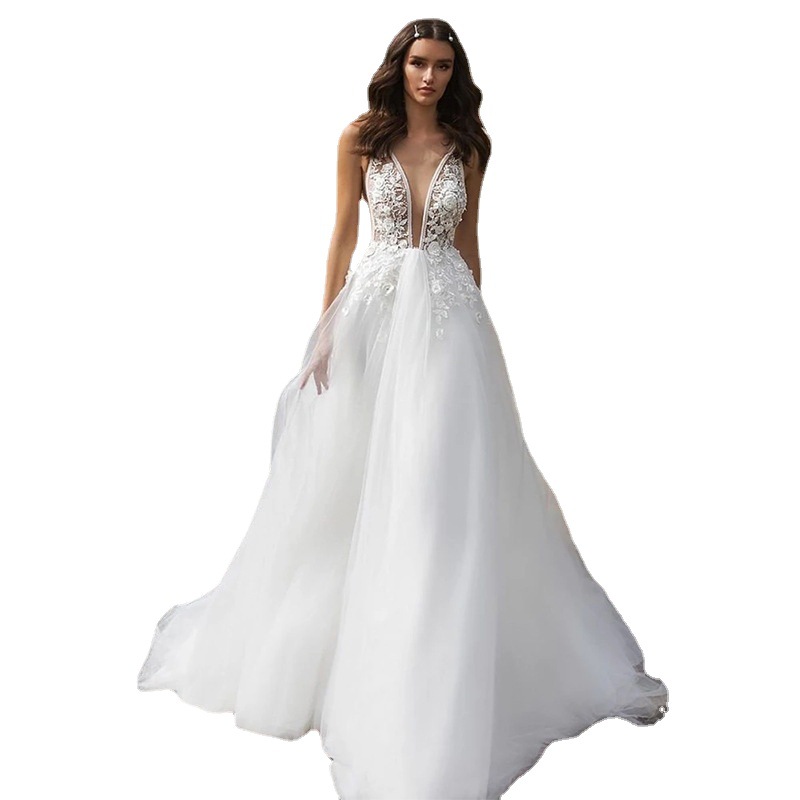 2023 White Turkish A Line Wedding Dresses Dubai Arabic Long strap Bridal Gowns Beaded Crystal Bride Dress Middle East New