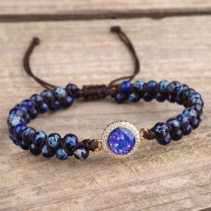 Charm Bracelets Natural Imperial Jasper Beads Knotted Handmade Woven Bracelet Women Stone Braid Adjustable
Charm Bracelets Natural Imperial Jasper Beads Knotted Handmade Woven Bracelet Women Stone Braid Adjustable