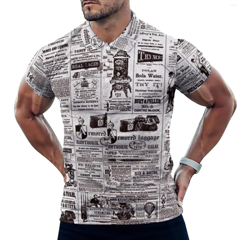 Men's Polos Texture Spaper Casual T-Shirts Vintage Print Polo Shirt Turn Down Collar Trending Summer Graphic Clothes 3XL 4XL 5XL, Style-8
Men's Polos Texture Spaper Casual T-Shirts Vintage Print Polo Shirt Turn Down Collar Trending Summer Graphic Clothes 3XL 4XL 5XL, Style-8