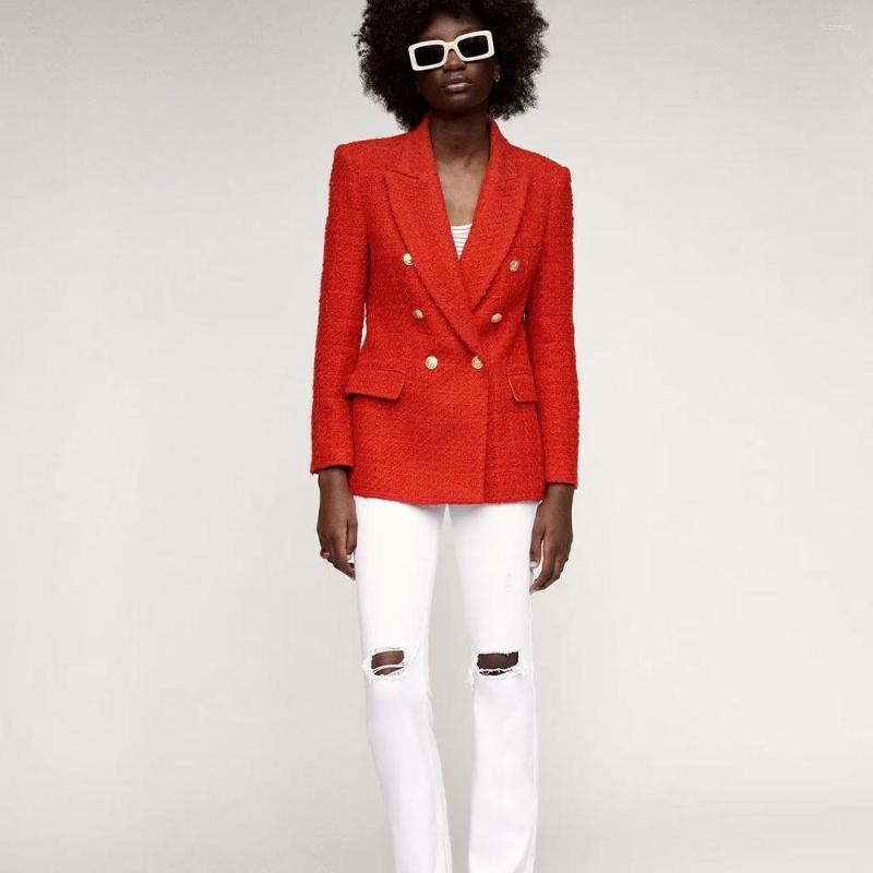 Women's Suits 2022 Fall Women's Fashion Casual Lapel Pockets Slim Fit Versatile Textured Double Breasted Blazer, Red
Women's Suits 2022 Fall Women's Fashion Casual Lapel Pockets Slim Fit Versatile Textured Double Breasted Blazer, Red