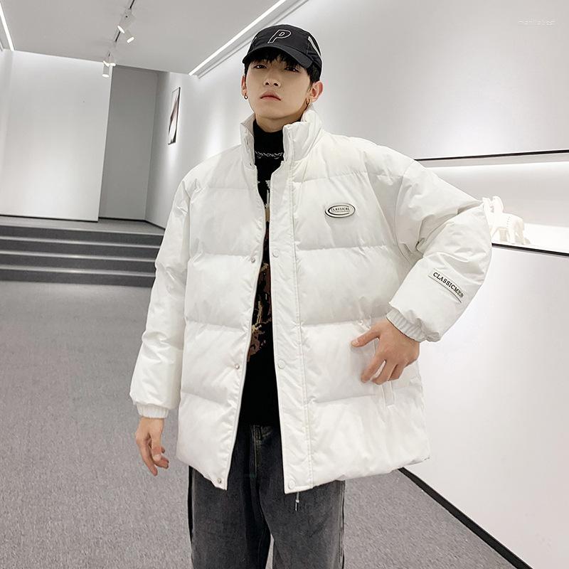Men' Down 2022 Winter Loose Cotton-Padded Jacket Stand-Collar Padded Handsome Youth Warm Casual Trendy Cotton, Black 
Men' Down 2022 Winter Loose Cotton-Padded Jacket Stand-Collar Padded Handsome Youth Warm Casual Trendy Cotton, Black