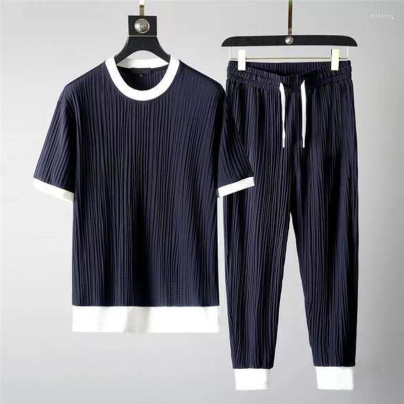 Men's Tracksuits Size Men's Clothing Two Piece Set Tracksuit Korean Fashion Short Sleeve Tshirts Solid O Neck Pullovers Sport Clothes, Black
Men's Tracksuits Size Men's Clothing Two Piece Set Tracksuit Korean Fashion Short Sleeve Tshirts Solid O Neck Pullovers Sport Clothes, Black