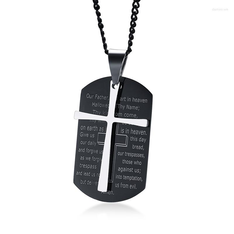 Pendant Necklaces 2022 Fashion Stainless Steel Cross Scripture And Black Color Europe America Necklace For Men's Accessories
Pendant Necklaces 2022 Fashion Stainless Steel Cross Scripture And Black Color Europe America Necklace For Men's Accessories