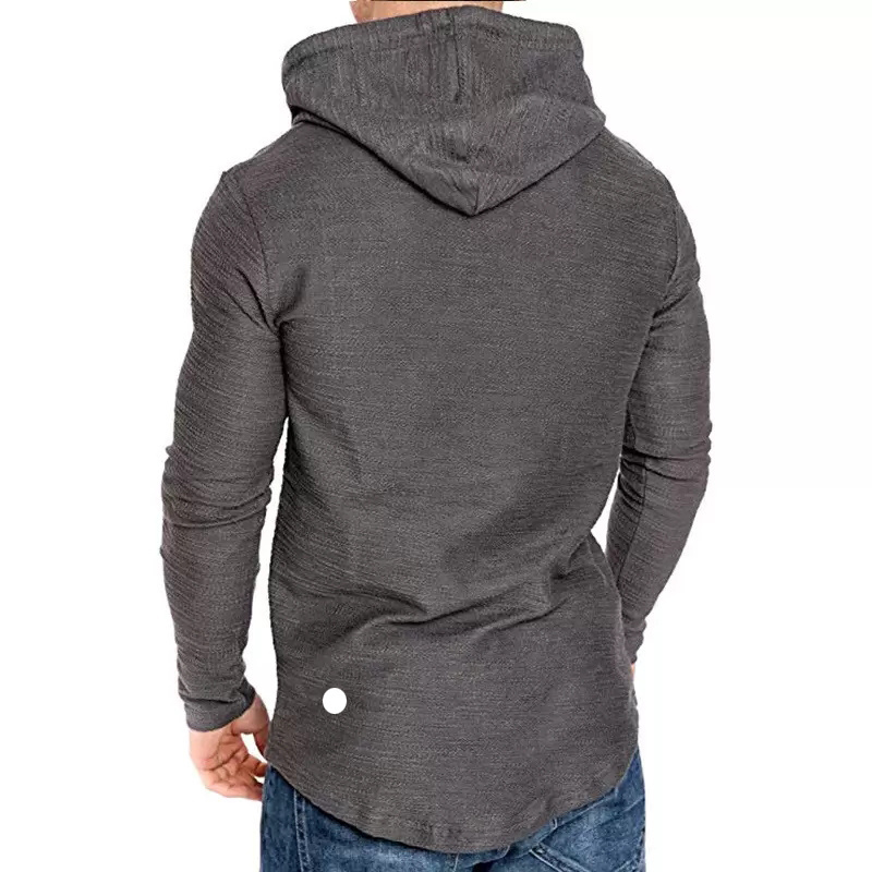 Men's Jogger Sweatshirt Fitness Yoga Outfits Sportswear Shirt Blouse Hoodie Stretch Hooded Solid Color Long Sleeve Pullovers