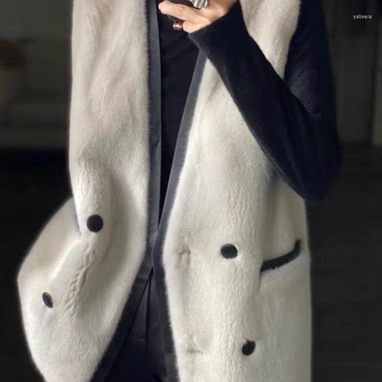 Women' Fur Women 2022 Autumn Winter Faux Mink Vest Coat Sleeveless V-neck Flurry Waistcoat Female Casual Thick Warm Outerwear E69, Ivory
Women' Fur Women 2022 Autumn Winter Faux Mink Vest Coat Sleeveless V-neck Flurry Waistcoat Female Casual Thick Warm Outerwear E69, Ivory