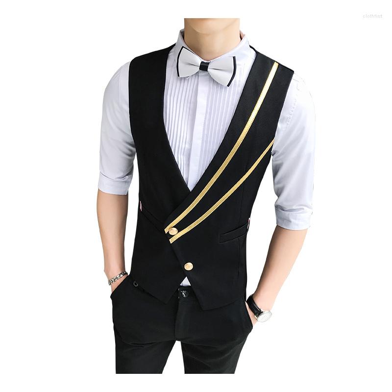Men' Vests High-end Hairdresser Barber Shop Nightclub Bar KTV Club Staff Uniforms Korean Version Of The Tide Men' Self-cultivation, Blue
Men' Vests High-end Hairdresser Barber Shop Nightclub Bar KTV Club Staff Uniforms Korean Version Of The Tide Men' Self-cultivation, Blue