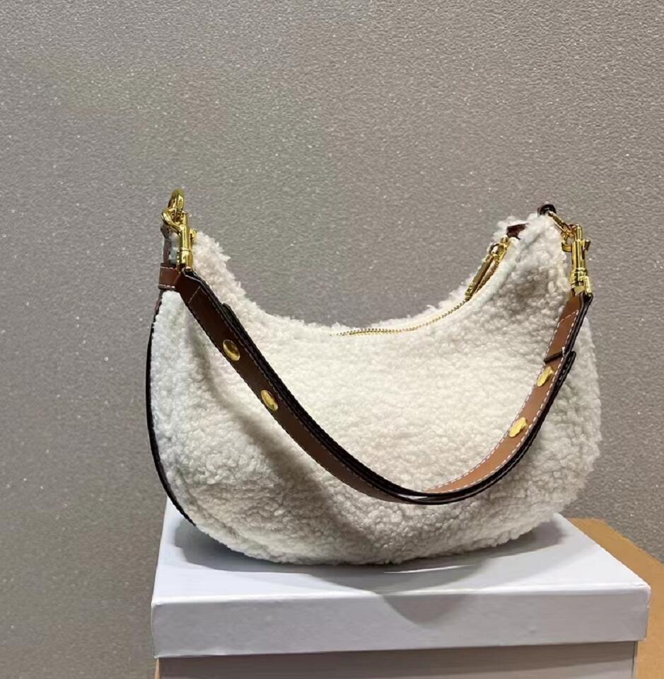 Pure Color Plush Shoulder Bags Womens Lamb Wool Winter Handbag Fashion Simple Womens Axillary Package Leisure Luxury Handbags Change Purse, Brown
Pure Color Plush Shoulder Bags Womens Lamb Wool Winter Handbag Fashion Simple Womens Axillary Package Leisure Luxury Handbags Change Purse, Brown